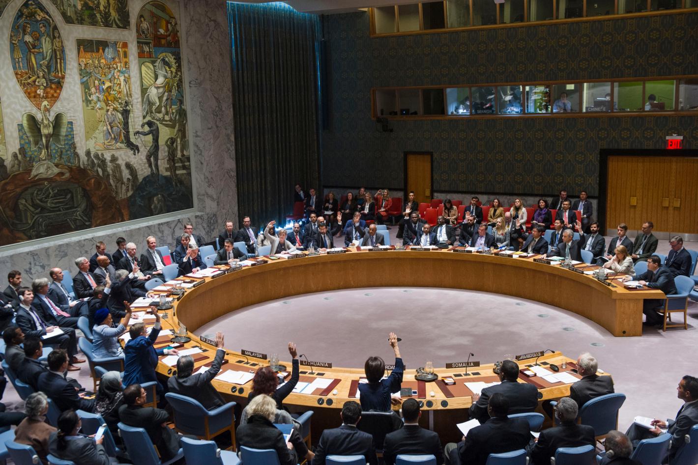 Wide view of the UN Security Council
