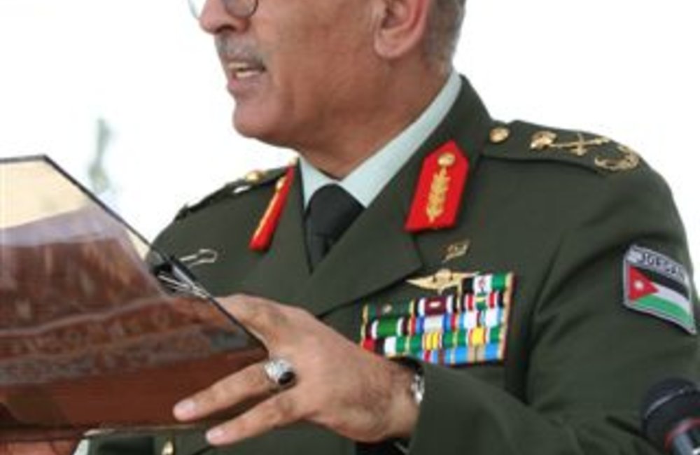 Force Commander Major General Mohammad Taisir Masadeh (Jordan) attends a medals ceremony for peackeepers of the Indian Batallion, Grenadiers in Adigrat, Ethiopia 4 August 2007  (Photo: Ian Steele)