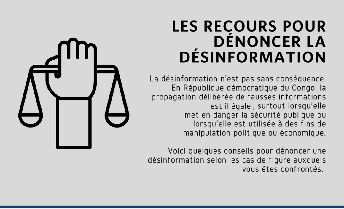 Le recours pour denoncer la desinformation